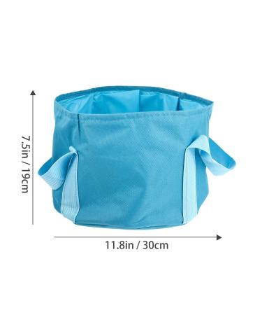 Portable Foot Massager & Soaking Basin | Foldable Travel Foot Bath 30x30cm - Blue - Buy Online on SooperMarket.com