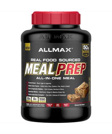 ALLMAX Nutrition Real Food Sourced Meal Prep All-in-One Meal Banana Nut Bread 5.6 lb (2.54 kg)