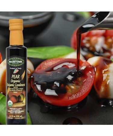 Organic Flavored Balsamic Vinegar of Modena Variety Pack - Pomegranate, Pear, Fig, Raspberry (4 x 8.5 Fl Oz) - Perfect for Gifts, Pasta, Salad, Ice Cream, Cocktails - Buy Online on SooperMarket.com