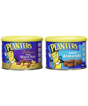 Planters Deluxe Mix Nuts 40% Cashews Roasted 200 Grams & Almonds Roasted Salted 200g Mix Nuts + Almonds 200g