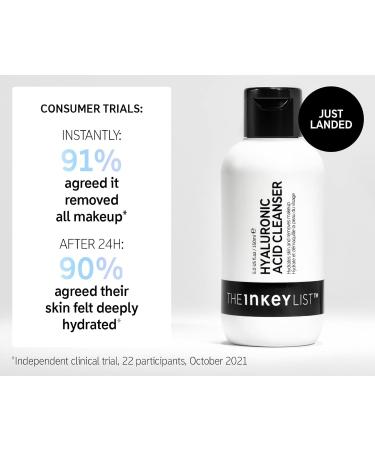 The Inkey List Hyaluronic Acid Cleanser 150ml - Cleanses, Hydrates, Removes Makeup | Fragrance-Free | All Skin Types - Buy Online on SooperMarket.com