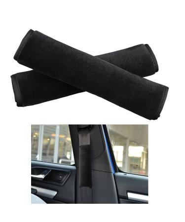Car safety belt protection 2-part car belt pad removable car belt upholstery neck/shoulder protection suitable for adults and children (black)