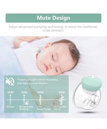 Portable Electric Milk Pump - Double-Handed Rechargeable Noise-Free 3 Modes & 30 Levels - 2-Pack Green - Buy Online on SooperMarket.com