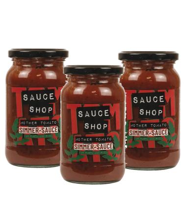 Sauce Shop - Mother Tomato Simmer Sauce Pack of 3 - Cooking Sauce Perfect with Pasta & Pizza - 3x 360g Glass Jars