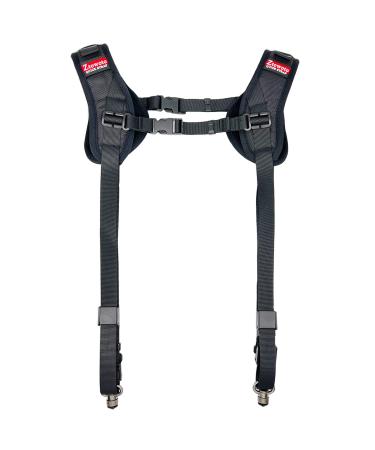 ztowoto Camera Shoulder Double Strap Harness Quick Release Adjustable Dual Camera Tether Strap with Safety Tether and Lens Cleaning Cloth for DSLR SLR Camera