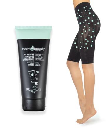 Calcitaly anticellulite treatment figure-forming pajamas firing gel and body mask with caffeine L-XL cold pack: gel+short pajama