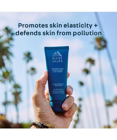 Oars + Alps Natural Face Moisturizer and Eye Cream 2.50 Fl Oz - Anti-Aging Hydration with Shea Butter & Jojoba Oil - Vegan, Gluten-Free - Buy Online on SooperMarket.com