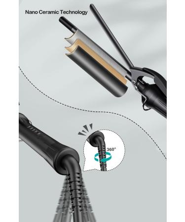 Buy DSHOW 9mm Tourmaline Ceramic Barrel Curling Iron | Small Barrel Curling Wand for Short & Long Hair - Black - Buy Online on SooperMarket.com