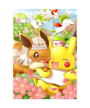 DIY 5D Diamond Painting Kits for Adults Kids  Pikachu Diamond Art Kit Full Drill Crystal Paint with Diamonds Paintings Gem Art for Home Wall Decoration Gift12X16 Inch gray