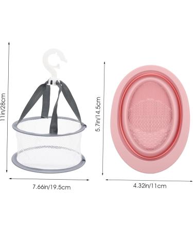 WOFASHPURET 1 Set Makeup Brush Cleaning Silicone Brush Cleaner Portable Hanging Rack for Clothes Makeuo Laundry Racks for Drying Clothes Foldable Makeup Puff Beauty Egg Fabric Makeup Egg - Buy Online on SooperMarket.com