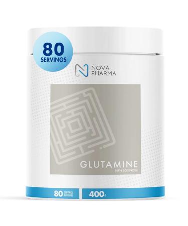 Nova Pharma L-Glutamine Powder - Promotes Muscle Recovery & Post-Workout Performance - Improves Gut Health & Boosts Immune System- Supplement for Athletes Fitness & Gym Goers (80 Servings)