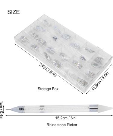 Nail rhinestones rhinestones nail art rhinestones colorful exquisite nail DIY glass rhinestones decoration with box Smooth appearance and no scratches - Buy Online on SooperMarket.com