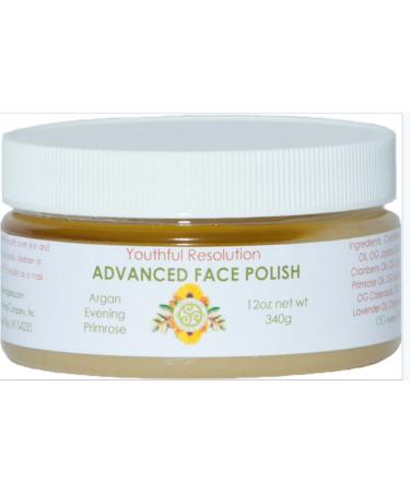 Trillium Natural Face Polish Advanced - Primrose & Cranberry - Youthful Resolution - 12 Ounce Jar