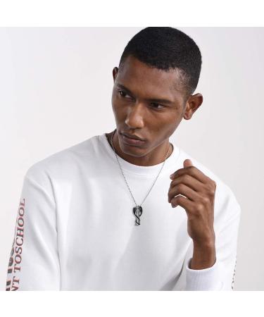 Personalized Prosteel Urn Chain & Memorial Pendant Necklace - 18K Gilded Ash Jewelry with Cross Maria Life Tree Designs - 55cm/50cm Stainless Steel Chain - Buy Online on SooperMarket.com