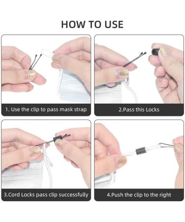 OCEANTREE Cord Locks for Mask - Silicone Adjuster Earloop Toggles - Black - Buy Online on SooperMarket.com