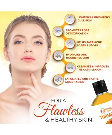 Natrulo Turmeric Face Wash 4oz - Natural Anti Aging Exfoliating Cleanser for Clear Skin & Acne Scars - Turmeric Soap Skin Detox - Buy Online on SooperMarket.com
