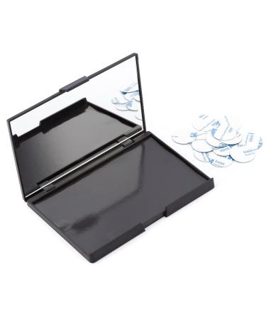 Allwon Empty Magnetic Plastic Eyeshadow Makeup Palette with 15Pcs Adhesive Empty Palette Metal Stickers for Eyeshadow Lipstick Blush Powder
