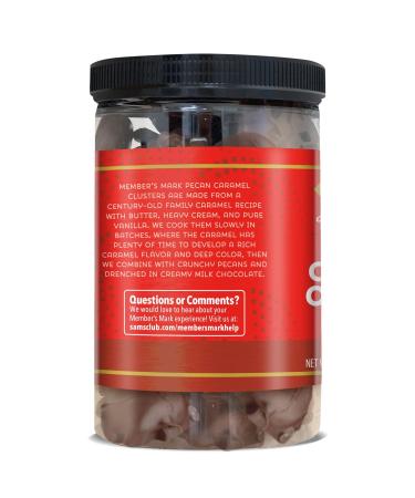 Member's Mark Milk Chocolate Pecan Caramel Clusters 30.2oz - Gourmet Treats - 1.88lb Pack - Indulge in Deliciousness! - Buy Online on SooperMarket.com