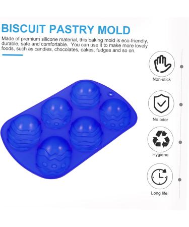 Cabilock Silicone Mold 6 Pcs Six Egg Mold Silicone Molds Capacillos para Cupcake Easter Egg Shaped Molds Chocolate Mold 22.2X12.7CMx3pcs Bluex3pcs - Buy Online on SooperMarket.com