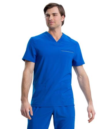 Cherokee iFlex Men Scrubs Top V-Neck CK661 Medium Royal