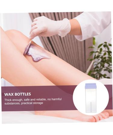 Beavorty 2-Piece Hair Removal Wax Bottles - Plastic Drum Spender Container for Cosmetics & Depilatory Wax - Buy Online on SooperMarket.com