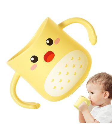 Kids Toothbrush Cup | Children's Dinosaur Mug for Tooth Brushing | Safe and Cute Tooth Brushing Accessory for Bathroom Travel and Outdoors Pochy Yellow