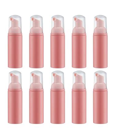 Livfa 60 ml foaming plastic pumping bottle foam dispenser refillable empty foam soap dispenser bottle mini (10 pieces pink) pink