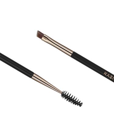 TB Tools for Beauty T4B Kashoki 412 Double-Sided Lash & Brow Brush | Durable Taklon Makeup Tool in Black & Gold - Buy Online on SooperMarket.com