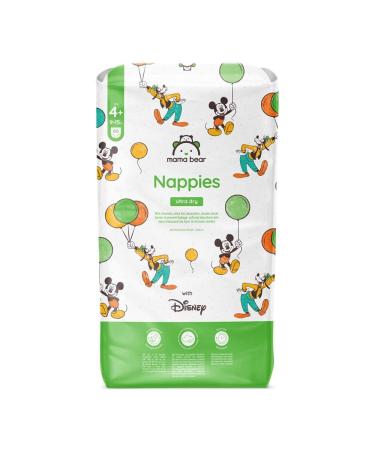 Amazon Brand: Mama Bear Disney Ultra Dry Diapers Size 4+ (9-15 kg) White 80 Count (1-Pack) Size 4+ (9-15 kg) Single Pack