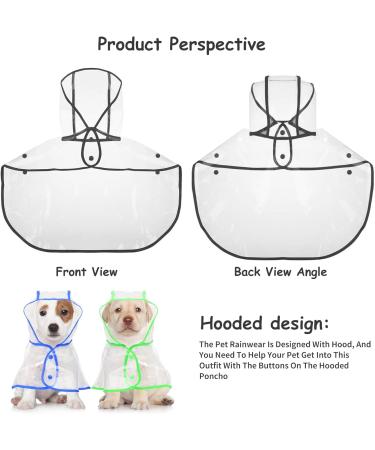 Buy Petcute XXL Waterproof Dog Raincoat - Transparent Breathable Hooded Rain Coat for Medium & Large Dogs - Buy Online on SooperMarket.com