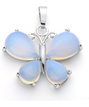 Crystal Rough Natural Quartz 1pc Butterfly Formed Pendant Amethyst Natural Crystals Tiger Eye geman Opal Stone for Women Gift Necklace Jewelry (Size : Tiger Eye) - Buy Online on SooperMarket.com