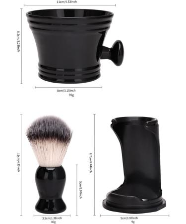 Magidal Cleaning Bowl & Razor Brush Set - Premium Hairdressing Tool | Gift Set with Nylon Bristles & Shaving Soap Mug - Perfect for Salons & On-the-Go Use | Black - Buy Online on SooperMarket.com