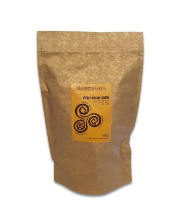 Virgin Ceremonial Cacao Paste | Pure Quality Whole Bean Cacao | Ethically Sourced Premium Chocolate | Vegan Gluten and GMO Free | 1 x 500g