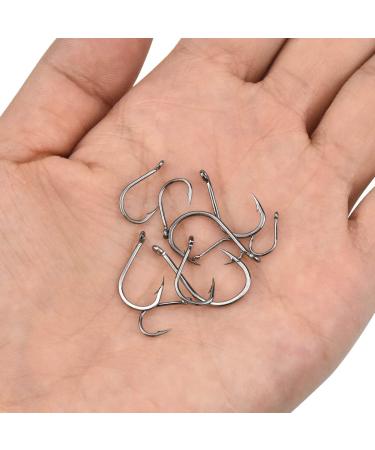 300-Piece Carbon Steel Fishing Hooks Set - 10 Sizes with Eyelet & Barn Hooks for Freshwater & Saltwater - Includes Plastic Box | Premium Fishing Accessories - Buy Online on SooperMarket.com