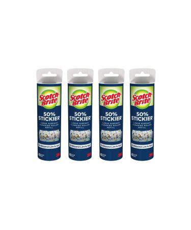 Wide Lint Roller Refills (120 Sheets Total) Cat Dog Pet Hair Animal Fur Remover Clothing Upholstery, Pack of 4