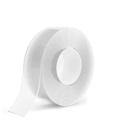 Realth Double Sided Nano Tape 1.2 Inch x 16.5 Feet Strong Mounting Tape Heavy Duty Gel Tape Clear Traceless Washable No Residue for Home Office Store Deco Card Poster Photo Wall (NT30) 1.2x16.5 Ft
