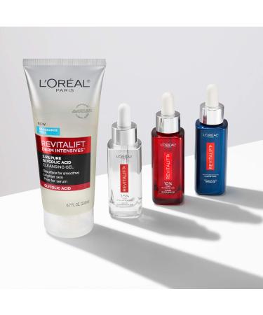 L'Oreal Paris Revitalift Derm Intensives Gel Cleanser - 3.5% Glycolic Acid & Salicylic Acid - 6.7 fl oz - Buy Online on SooperMarket.com