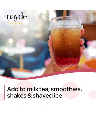 Mayde Popping Boba Pearls - Strawberry Flavor | 7 Pounds - For Drinks, Desserts, Breakfast Bowls - Buy Online on SooperMarket.com