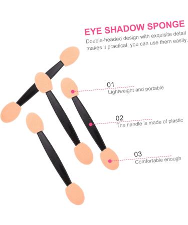 WOONEKY 200 Pcs Double Ended Eyeshadow Brush Professional Eyeshadow Sponge Brush Emulsion Black - Buy Online on SooperMarket.com