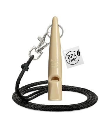 Acme dog whistle No.210.5 + free pipe band |Audible for all dogs - loud and extensive |For professional recall dog training (beige)