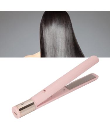 Mini Hair Straightener with Even Heating Versatile Applications Fashionable Hairstyles Hair Care Compact and Portable for Women and Men () Pink