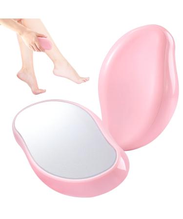 Crystal Hair Eraser for Hair Removal Device, Reusable Crystal Hair Remover for Women and Men, Painless Exfoliation Hair Removal Tool, Magic Hair Exfoliator for Back Legs Arms (Pink)