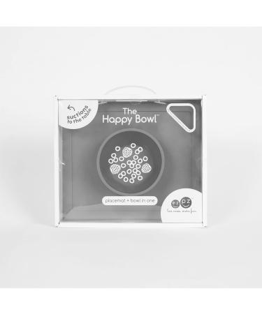 ezpz Happy Bowl (Gray) - Silicone Suction Bowl with Built-in Placemat for Toddlers - Dishwasher Safe Grey - Buy Online on SooperMarket.com