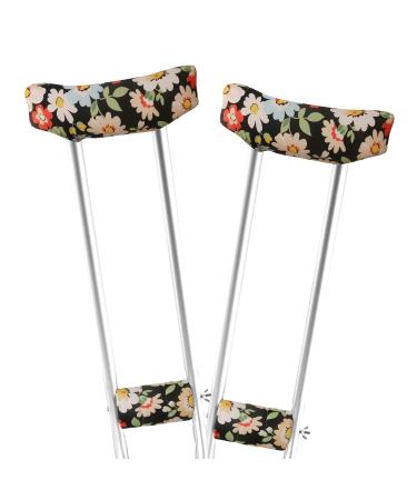 TOMMHANES AMISGUOER Crutch Underarm Pads Crutch Pad Crutch Hand Grip Covers Crutch Cover Washable OneSize (2 Armpit 2 Hand Cushion) (CP04P)