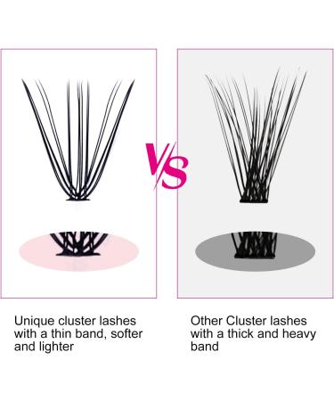 Fadlash Cluster Individual Eyelash Extensions 20D-0.10-D | 8-15mm Mixed Length | Self-Application DIY Lashes - Buy Online on SooperMarket.com