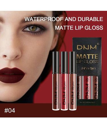 3Pcs Deep Red Brown Matte Lipstick Set | Long Lasting 24Hr Lip Stain | Waterproof Lip Gloss Gift Set - SET02 - Buy Online on SooperMarket.com