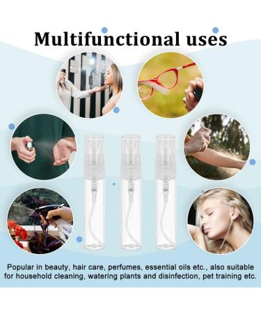 Benecreat 30-Pack 5ml Mini Fine Fog Spray Bottles - Transparent Glass Atomizer for Perfume Body Care & Cosmetics - Travel-Friendly Empty Bottles with Plastic Lids - Buy Online on SooperMarket.com