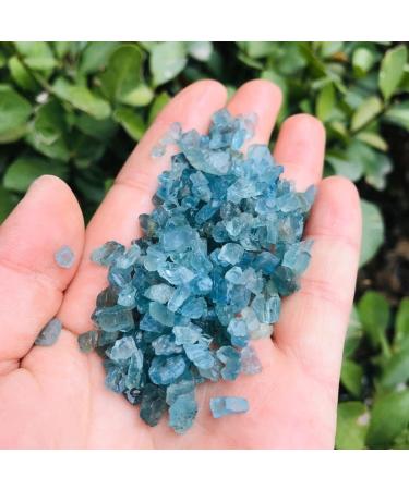 100G Rough Gemstone Natural Blue Apatite Raw Stone Gravels Can be Used for (Color : 100G) JZIGTDEM