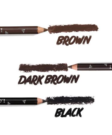 12PCS Waterproof Black Eyebrow Pencils Set - Long-Lasting Eye Liner Pencils for Women - Buy Online on SooperMarket.com
