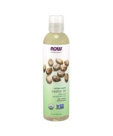 Now Foods Solutions Certified Organic Castor Oil 8 fl oz (237 ml)